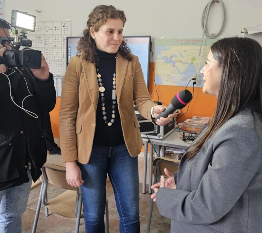 Patrizia Penna Durante un'intervista